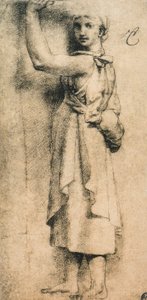Studie voor een kariatide van de Camera di Eliodoro in het Vaticaan door Raffaello Sanzio Raphael